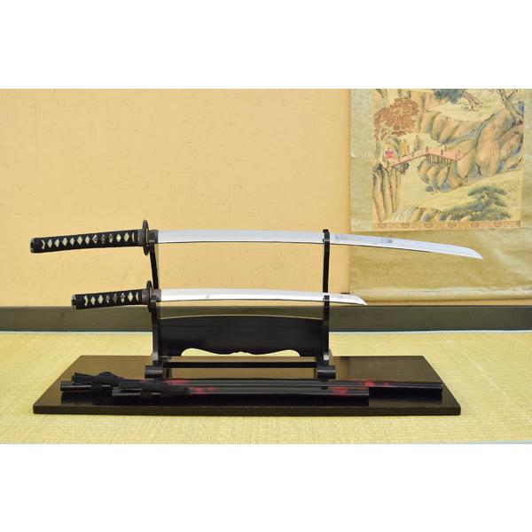 模造刀 マーブル赤 大刀 小刀セット Red Marble クリーニングクロス付