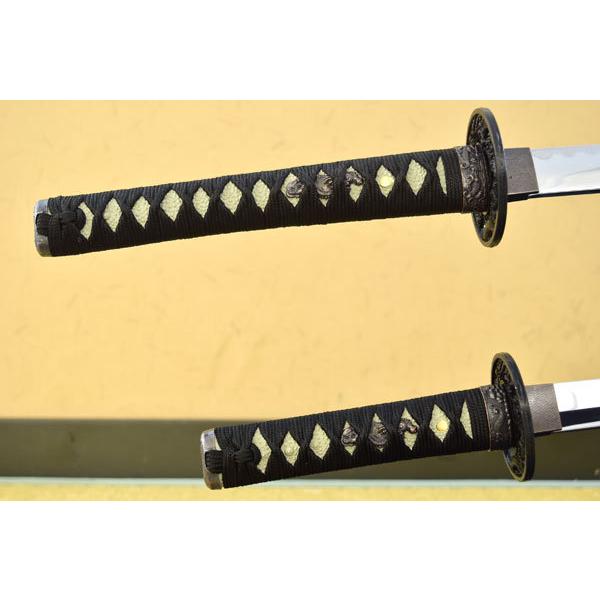 模造刀 マーブル赤 大刀 小刀セット Red Marble クリーニングクロス付