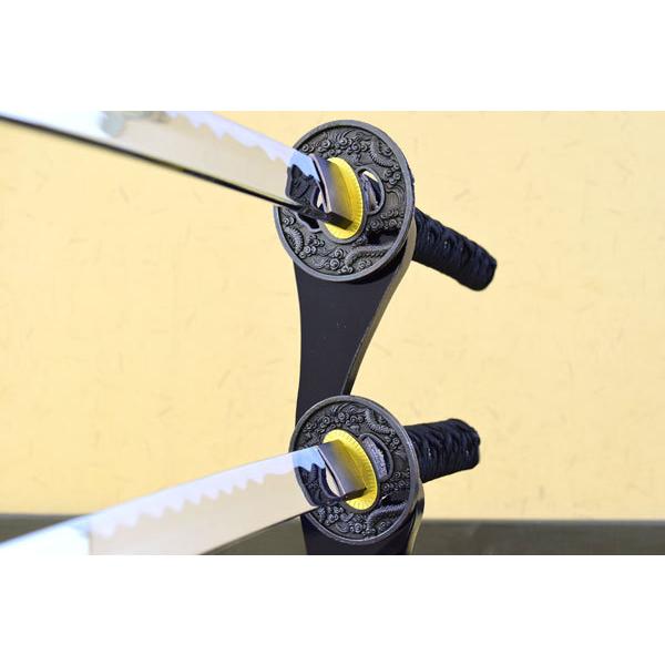 模造刀 マーブル赤 大刀 小刀セット Red Marble クリーニングクロス付