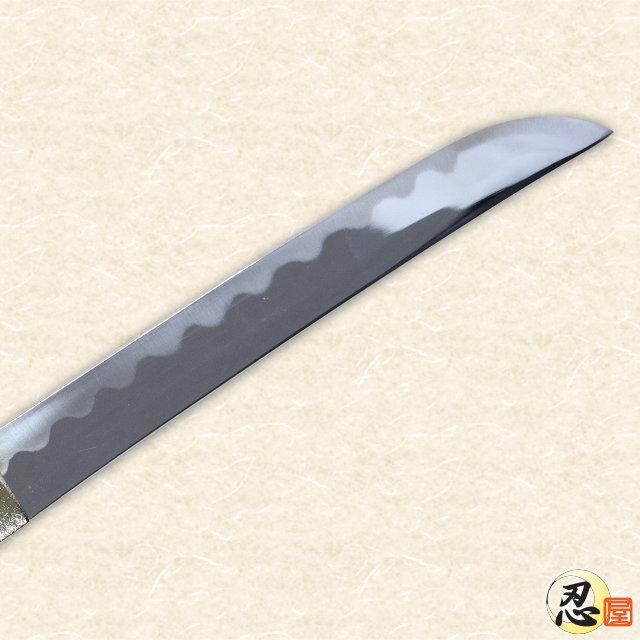 模造刀 護身短刀 六寸 黒塗り 美術刀仕様 クリーニングクロス付セット 国産 コスプレ_4