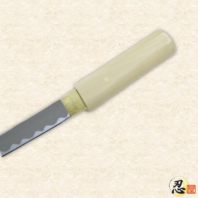 模造刀 護身短刀 九寸 白鞘 美術刀仕様 クリーニングクロス付セット