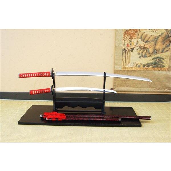 (模造刀}大刀、小刀と台座SET 模造刀}大刀、小刀と台座SET