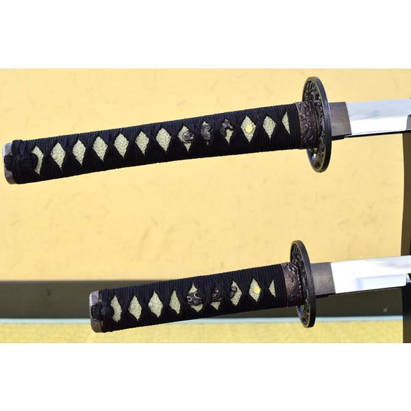 模造刀 上金雲 黒紐 大刀 小刀セットkinkumo クリーニングクロス付