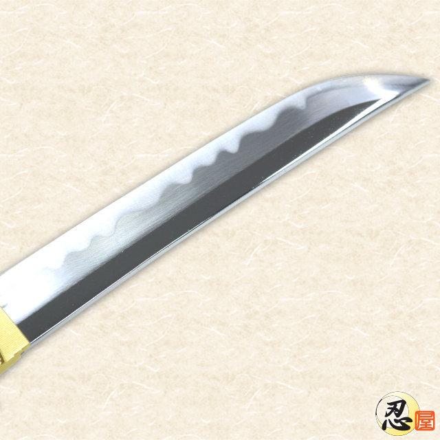 美品 模造刀 短刀 小刀 刀袋付き　コスプレ 鞘付き長さ約34cm F26-1 模造刀 懐剣 黒銀雲鞘 黒糸下緒 美術刀仕様 クリーニングクロス付 刀袋