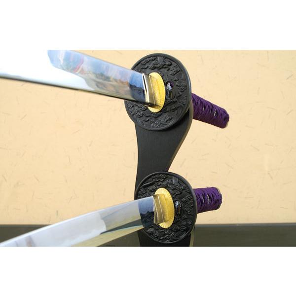 模造刀 紫石目 大刀 小刀セット クリーニングクロス付セット 国産