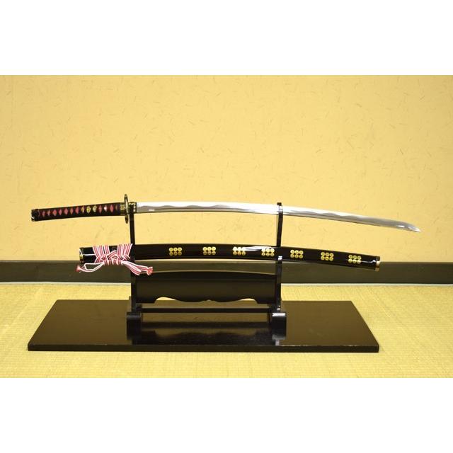 模造刀 戦国武将 真田家宝刀 六文銭散らし 黒呂鞘 真田幸村 観賞 模造刀 戦国武将 真田家宝刀 六文銭散らし 黒呂鞘 真田幸村 観賞