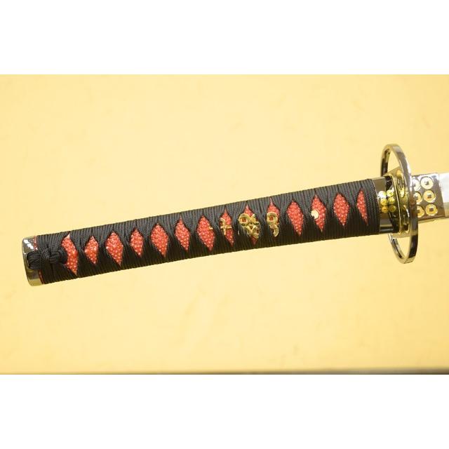 模造刀 戦国武将 真田家宝刀 六文銭散らし 黒呂鞘 真田幸村 観賞 模造刀 戦国武将 真田家宝刀 六文銭散らし 黒呂鞘 真田幸村 観賞