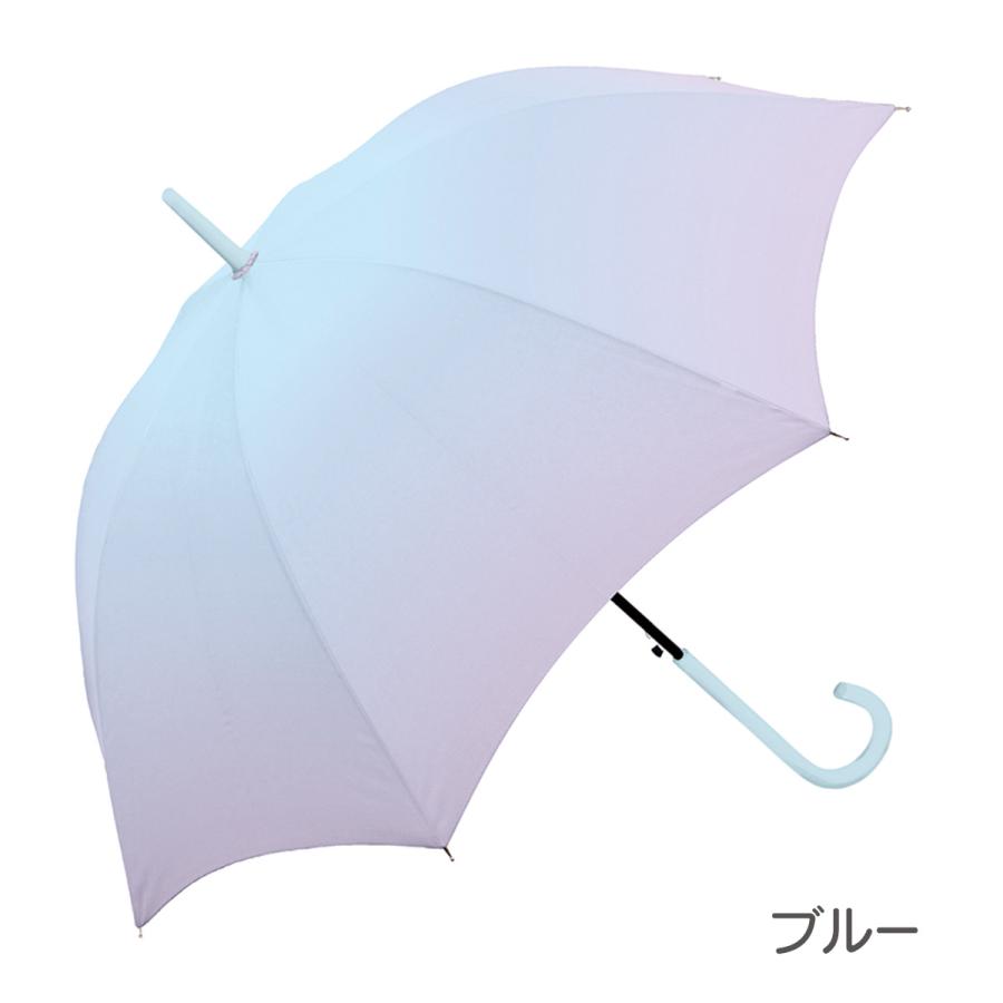 雨傘 ジャンプ式 58cm レディース ミルキートーンアンブレラ レインボー グラスファイバー 婦人長傘｜tl-star｜03