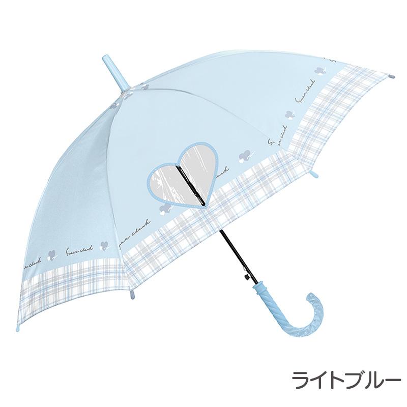 雨傘 ジャンプ式 55cm キッズ スイートチェック ネームタグ 子供長傘｜tl-star｜02