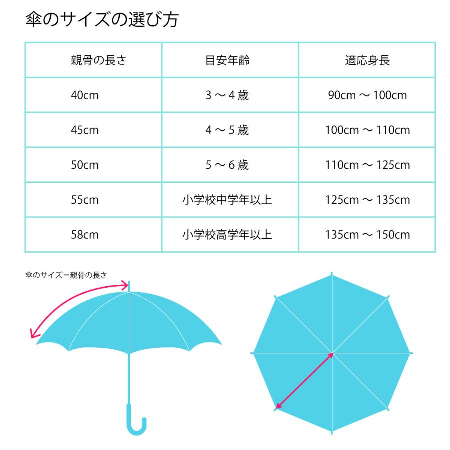 【キッズ雨傘】子供長傘 キュリアスチェック 55cm ジャンプ傘 名前欄付き　子供傘｜tl-star｜04