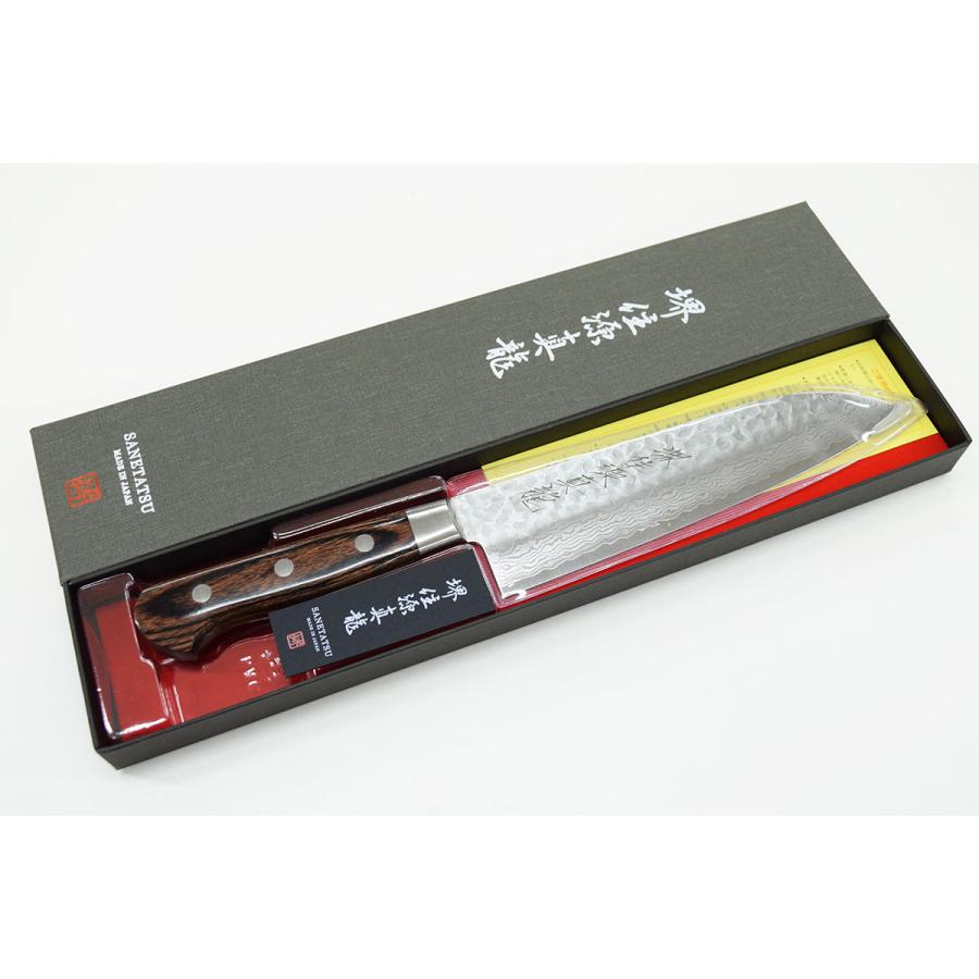 包丁 鎚目ダマスカス 三徳 180mm 源真龍 HAAシリーズ : TL-STARしのび