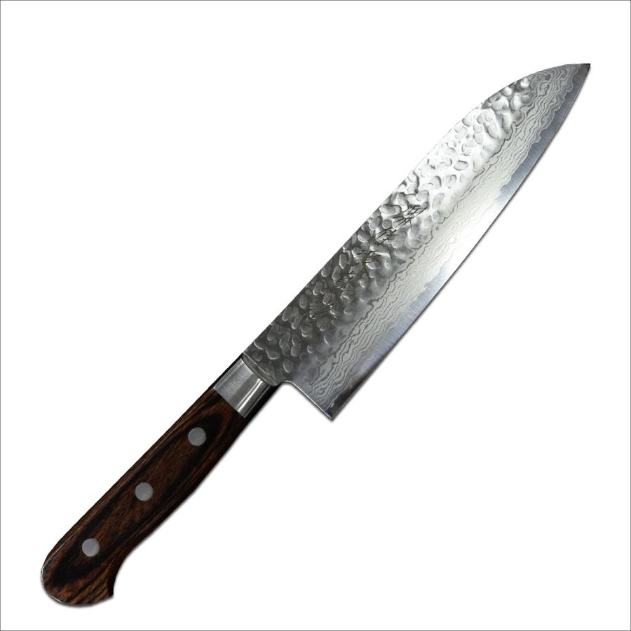 包丁 鎚目ダマスカス 三徳 180mm 源真龍 HAAシリーズ : TL-STARしのび