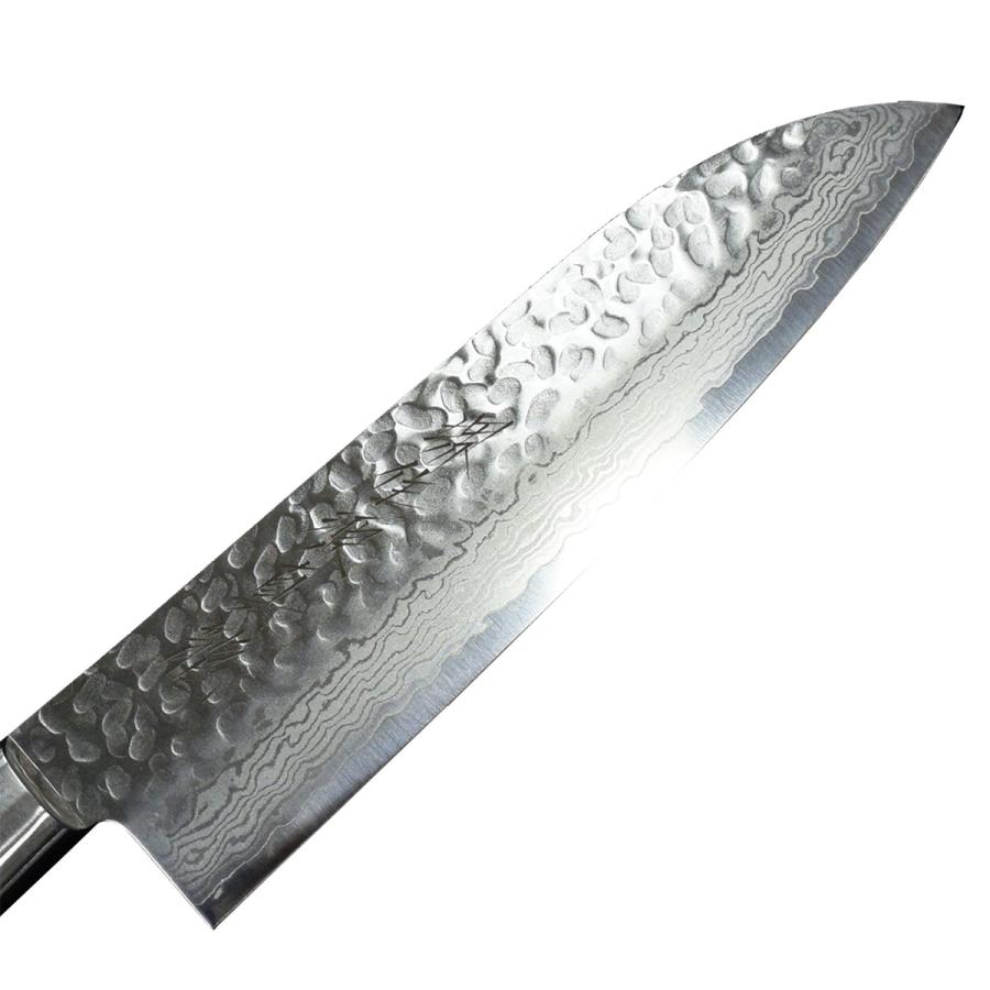 包丁 鎚目ダマスカス 三徳 180mm 源真龍 HAAシリーズ : TL-STARしのび
