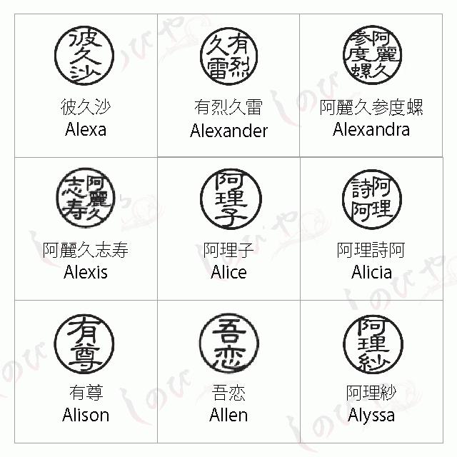 印鑑 外国人 漢字ネームスタンプ 判子 Hanko Stamp 頭文字a A Letter J Kanji H A Tl Star 通販 Yahoo ショッピング