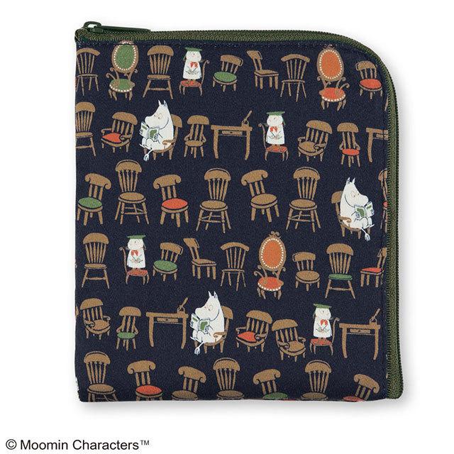 ムーミン フラットポーチ イス ネイビー moomin 日本製 ギフト 内祝 粗品 贈り物 母の日 プレゼント | MOOMIN