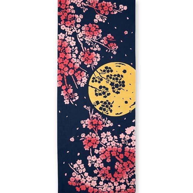 kenema 注染手ぬぐい 月夜桜 さくら 手拭い 和柄 コットン 日本