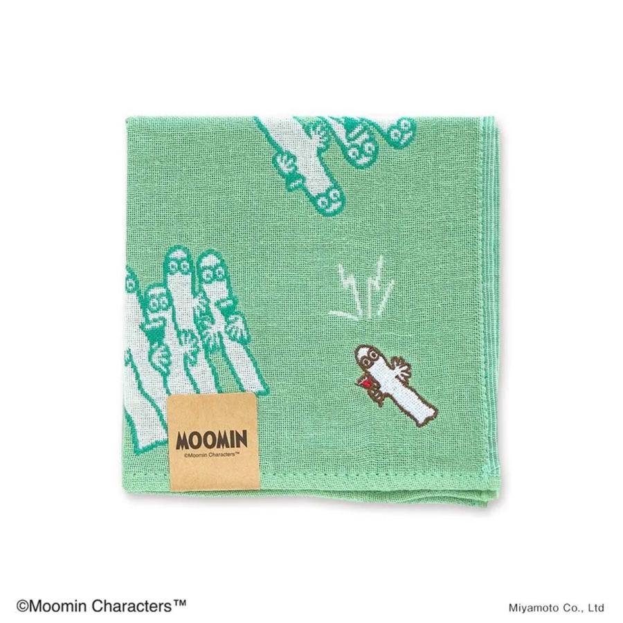 MOOMIN（ムーミン） ムーミン三重ガーゼハンカチ ニョロニョロ 刺繍