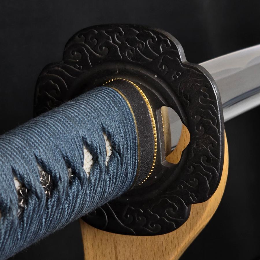 【本格居合刀】定寸 2尺3寸5分 柄長26cm 黒木綿巻 nihonto_iai-103