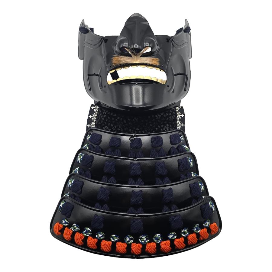 景光甲冑工房作 鉄製 面頬（めんぽお）黒 [ 日本製 甲冑 面具 烈勢面