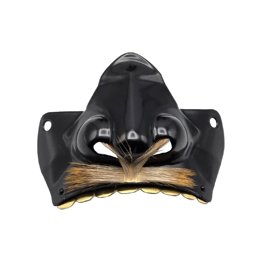 景光甲冑工房作 鉄製 面頬（めんぽお）黒 [ 日本製 甲冑 面具 烈勢面