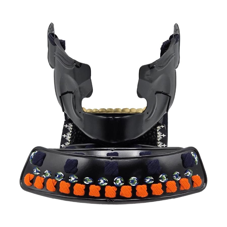 景光甲冑工房作 鉄製 面頬（めんぽお）黒 [ 日本製 甲冑 面具 烈勢面