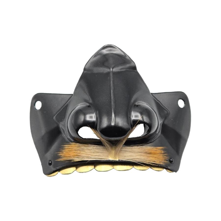 景光甲冑工房作 鉄製 面頬（めんぽお）黒・金 [ 日本製 甲冑 面具 烈勢