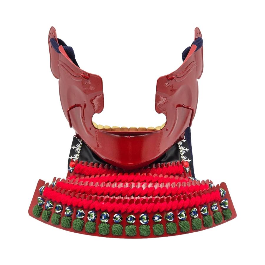 景光甲冑工房作 鉄製 面頬（めんぽお）赤 [ 日本製 甲冑 面具 烈勢面