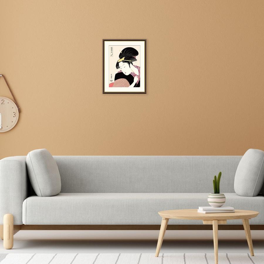 額絵深く忍恋 喜多川歌麿 F4サイズ 美人画 大首絵 歌撰恋之部