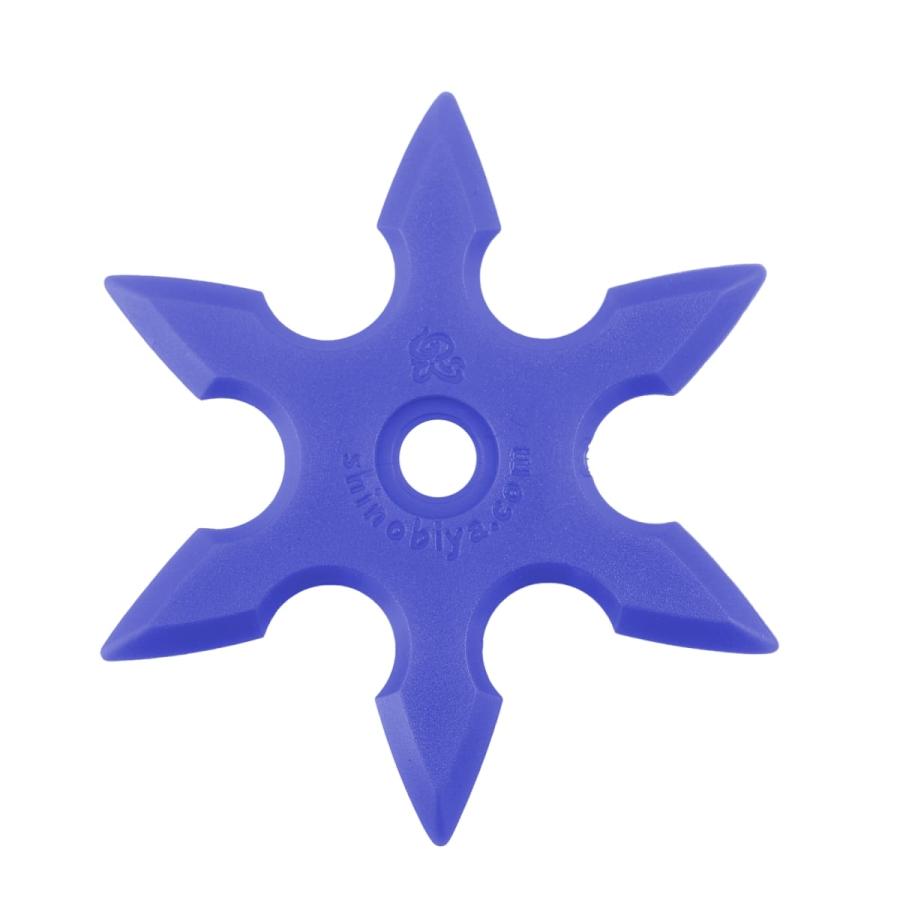 ゴム手裏剣 忍者 ブルー 六方 1枚 ニンジャ ゴム製 なりきり おもちゃ