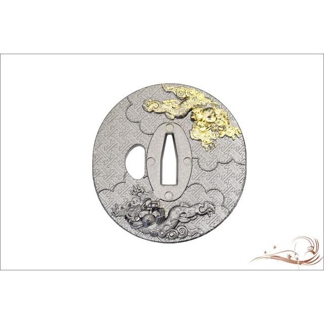 鍔 刀装具 獅子牡丹鍔金入り 坂本龍馬 海援隊 装飾品 コレクション