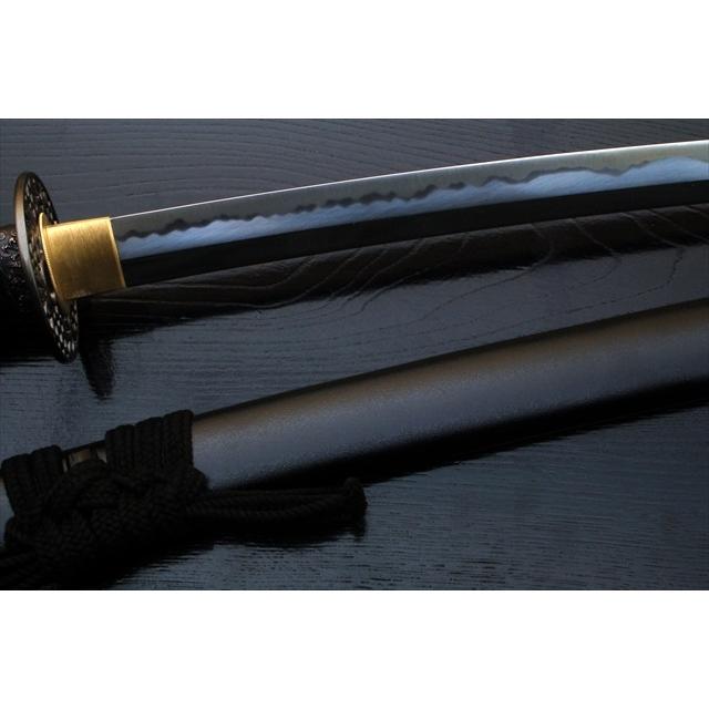 長い刀　模造刀　黒鞘　袋付き 模造刀 黒石目 大刀 クリーニングクロス付セット 国産 コスプレ