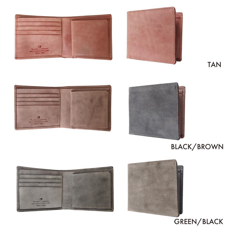 栃木レザー 財布 ホワイトワックス 仕上げ 9色 二つ折 ウォレット 本革