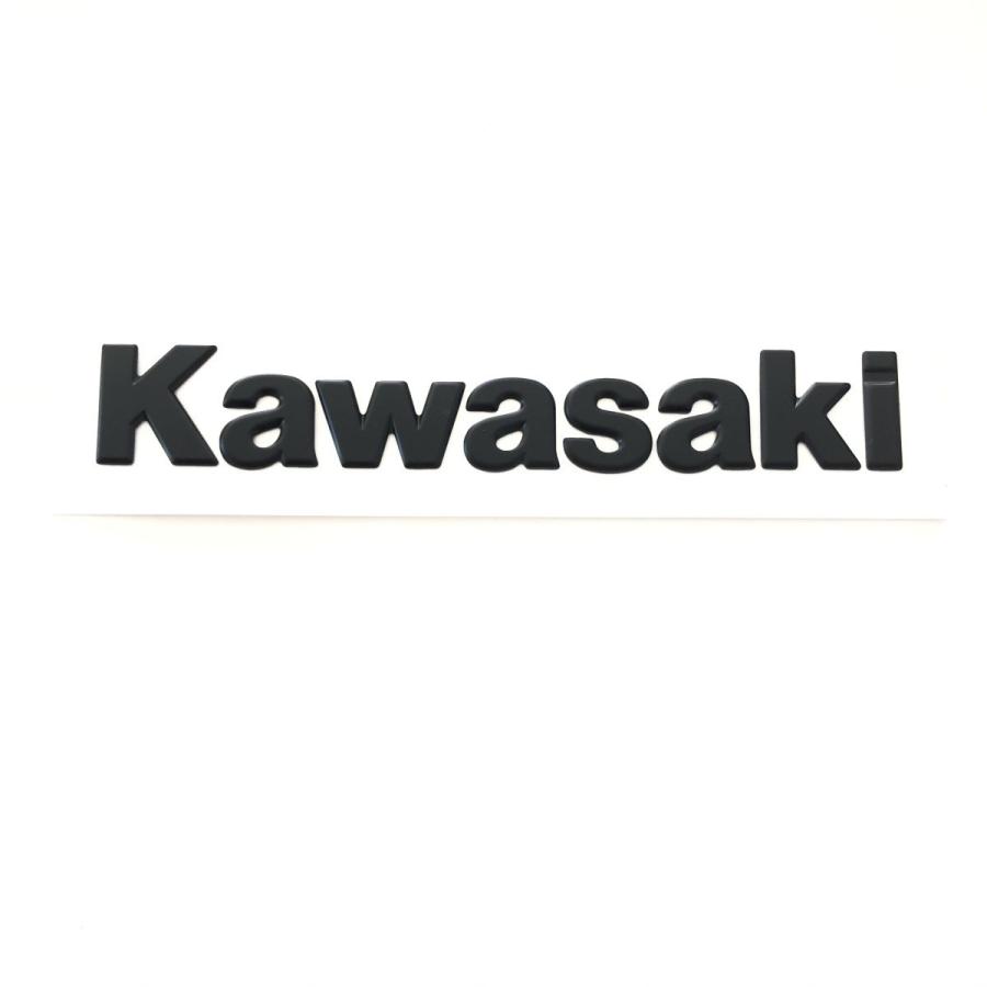 カワサキ（Kawasaki） 〇 エンブレム 立体 マットブラック 2枚セット