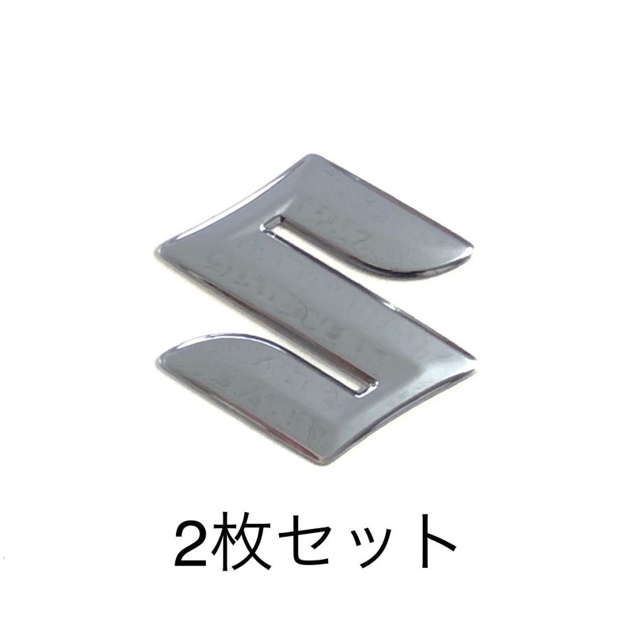 ベムモン　エンブレム　2枚 スズキ（SUZUKI） 〇 エンブレム 38mm メッキ 2枚セット : T.L.W.