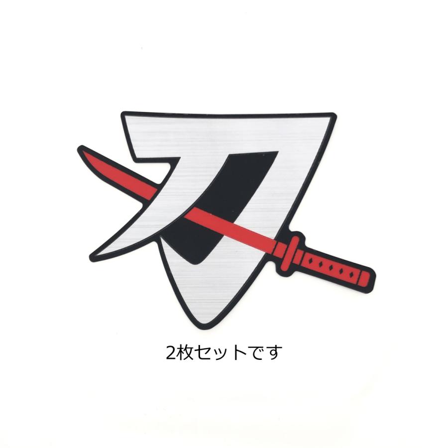 スズキ（SUZUKI） 〇 エンブレム マーク 刀 KATANA 2019 ブラック 2枚