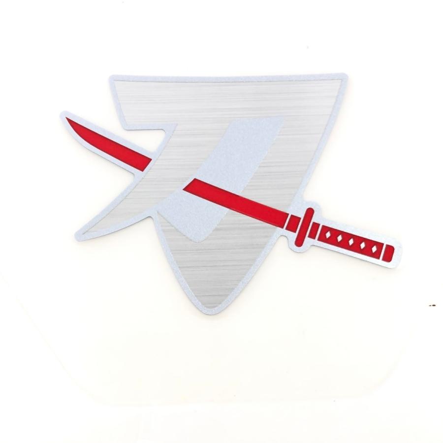 スズキ（SUZUKI） 〇 エンブレム マーク 刀 KATANA 2019 シルバー 2枚