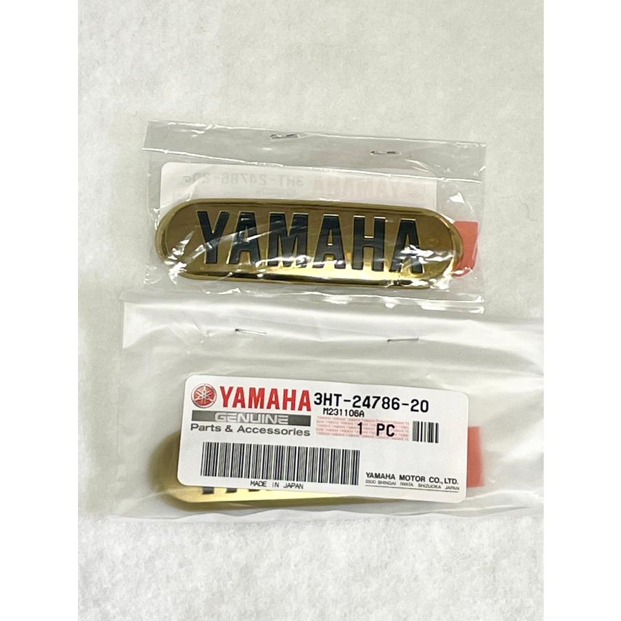 ヤマハ発動機 〇 ヤマハ エンブレム ロゴ ビトロ ゴールドメッキ 2枚
