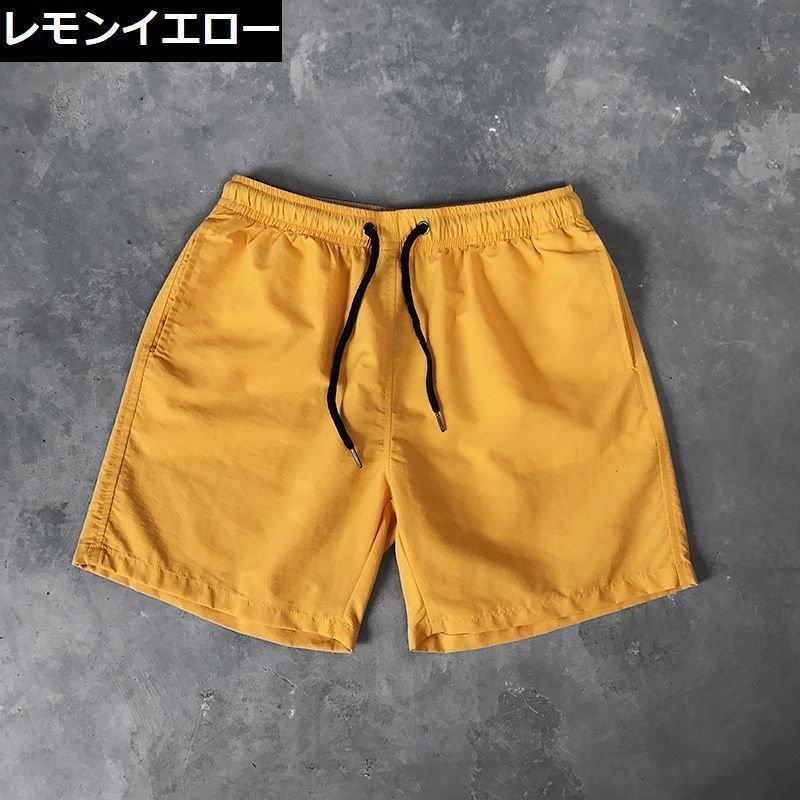 サーフパンツ メンズ 水着 ショートパンツ 短パン 水陸両用 無地 海