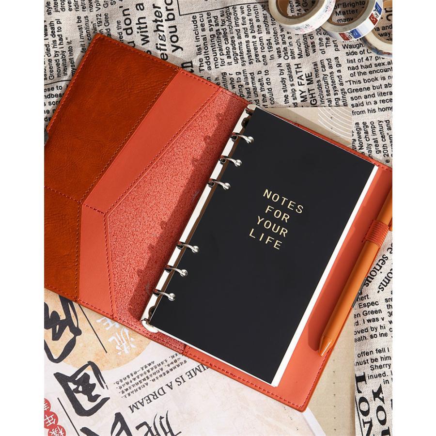 システム手帳 a5 6穴 ビジネス シンプル バインダー 手帳 ビジネス手帳 メンズ レディース 卒業祝い 誕生日 プレゼント オフィス 就職 記念品 | ブランド登録なし | 10