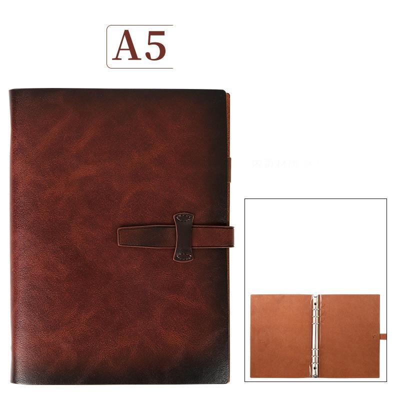 システム手帳 a5 6穴 ビジネス シンプル バインダー 手帳 ビジネス手帳 メンズ レディース 卒業祝い 誕生日 プレゼント オフィス 就職 記念品 | ブランド登録なし | 03