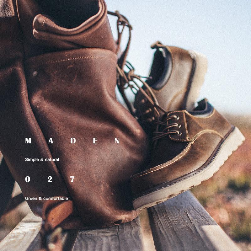 シューズ メンズ クレイジーホースレザー ブーツ ワークブーツ