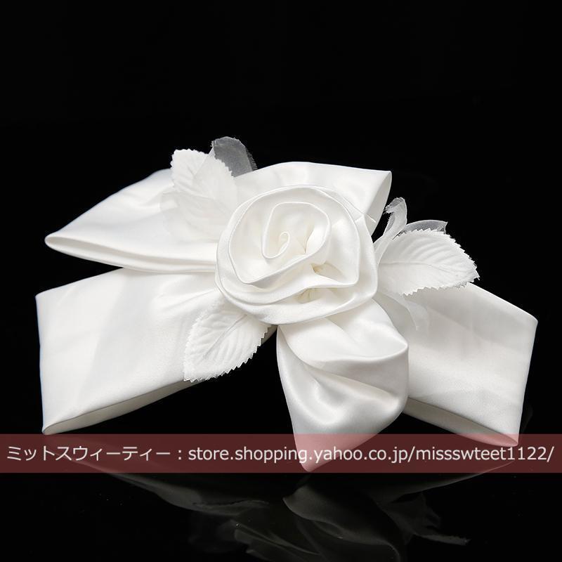 ウエディングヘッドドレス大きいリボンホワイト髪飾り花嫁ウェディング結婚式披露宴ブライダルパーティー二次会韓国風前撮りヘアアクセサリー |  | 02