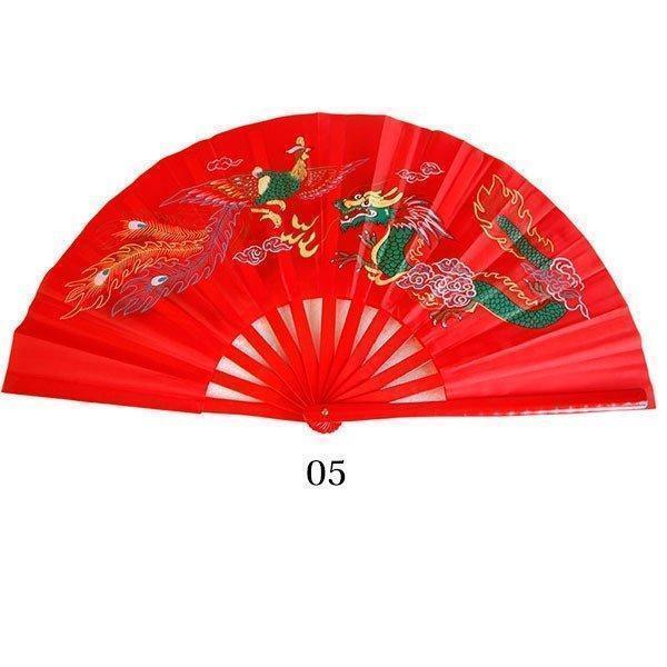 太極扇 太極拳 扇子 龍鳳 双扇子 開いたら音が出るで持ちやすい太極扇