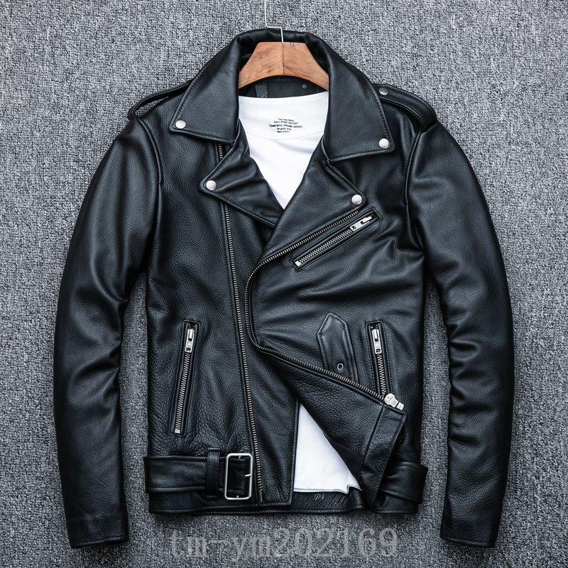 送料0円 本格的な革ジャン ワイルドなデザインで男らしい 革ジャンレザージャケットメンズ本革バイクライダース牛革ダブルショートスリムタイプ細身ブランドジャケットミリタリーレザーコート ジャケット Savannah Osc Com