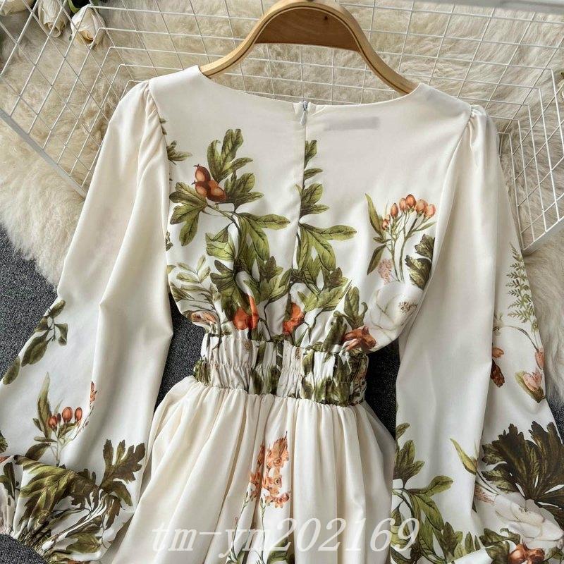 新製品情報も満載 上品 マキシ丈 長袖 カジュアル きれいめ 無地 ロング丈ワンピース ボタニカル 花柄 レディース ワンピース エレガンス ママ Poa10 グリーン ホワイト ワンピース カラー 1 Color Baskincoffee Vicom Corp Com