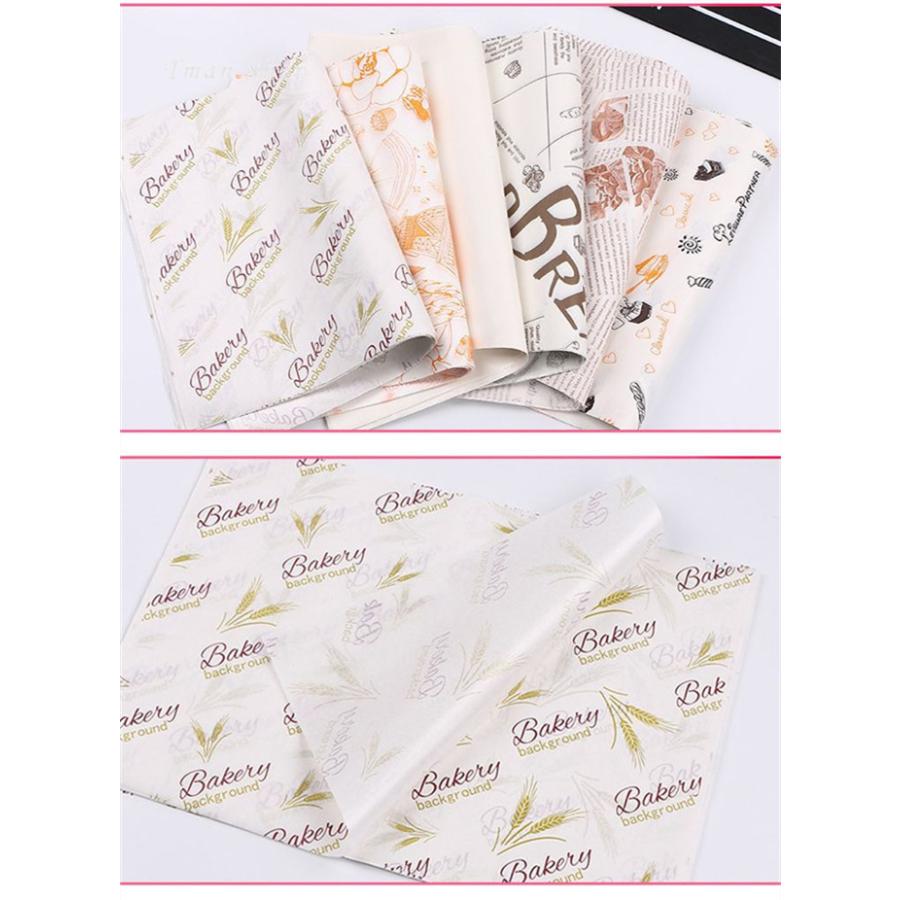 耐油紙 敷き紙 食品用 包装紙 100枚セット やきとり、フランクフルト