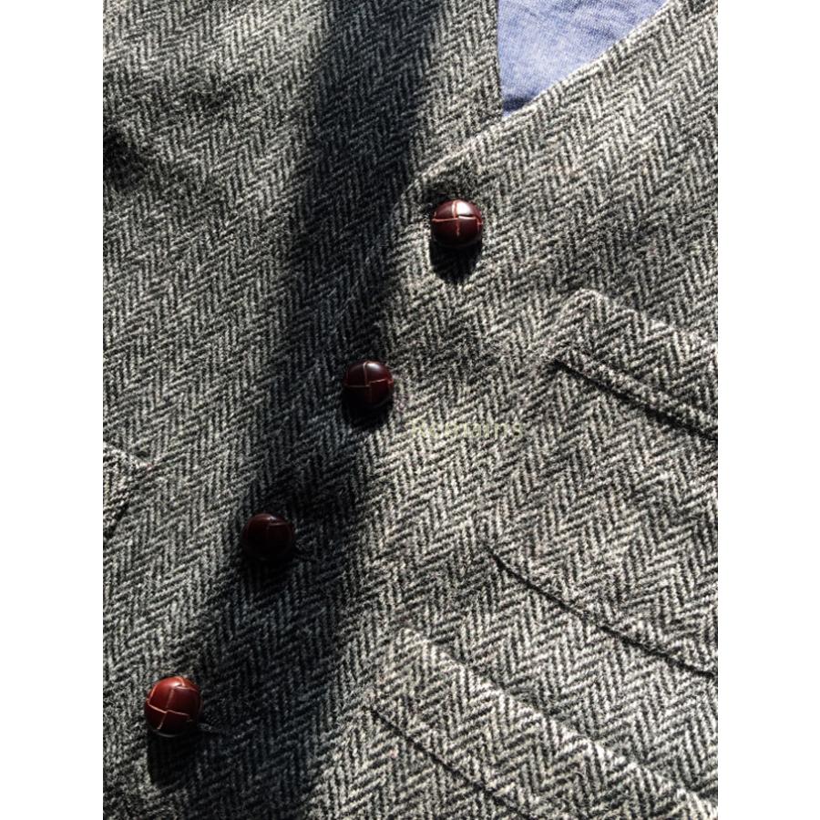 ベスト メンズ スーツ ジレ ツイード ウール ビジネス スリム 大きいサイズ シングル 細身 結婚式ベスト フォーマル 紳士 卒業式 カジュアル 男性用 お兄系 |  | 06