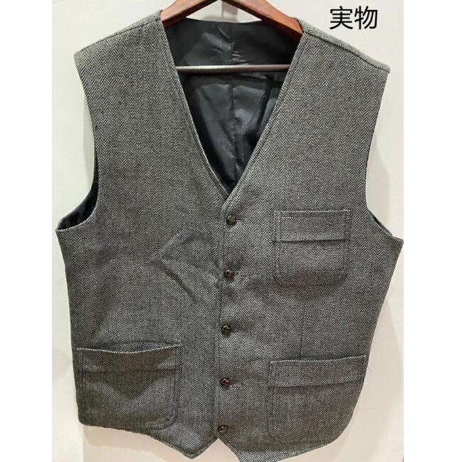 ベスト メンズ スーツ ジレ ツイード ウール ビジネス スリム 大きいサイズ シングル 細身 結婚式ベスト フォーマル 紳士 卒業式 カジュアル 男性用 お兄系 |  | 01