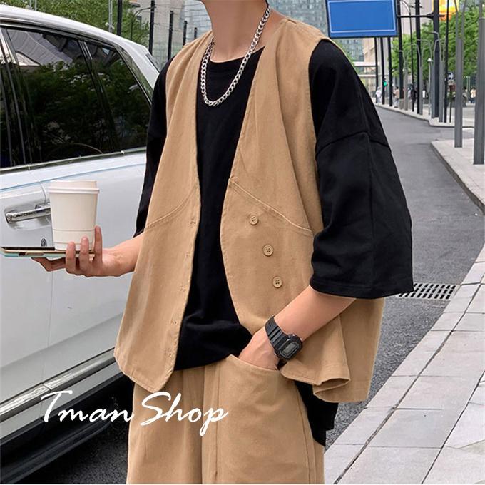 ベスト ジレ メンズ ロングパンツ 2点セット セットアップ メンズ  夏 韓国 ファッション 上下セット カジュアル おしゃれ 大きいサイズ 紳士 誕生日 |  | 04