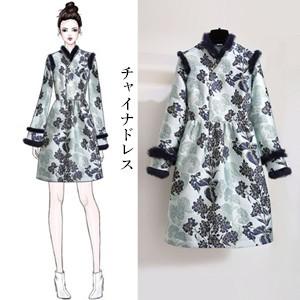 在庫有 チャイナドレス ショート丈 長袖 ワンピース 刺繍 中華服 チャイナ服 パーティードレス 厚手 防寒 暖かい 秋服 冬服 新作 Tman 送料無料 即納 最大半額 Kuljic Com
